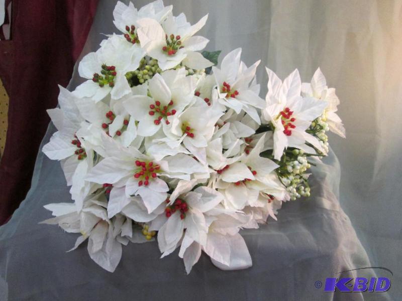 White flowers with white berries and leaves q...