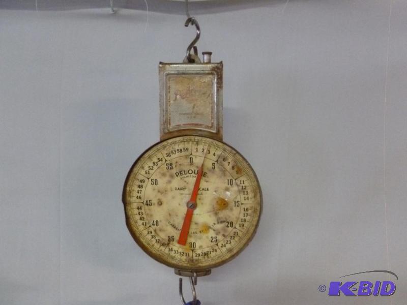 lot 108 image: Vintage Pelouze&nbsp60 pound dairy scale tha...