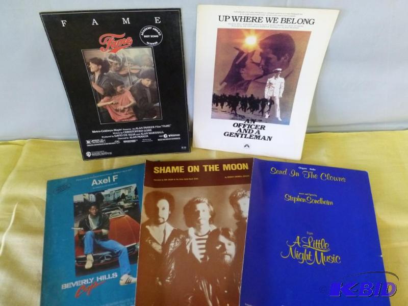 lot 134 image: Lot of five pieces of collectible sheet music...