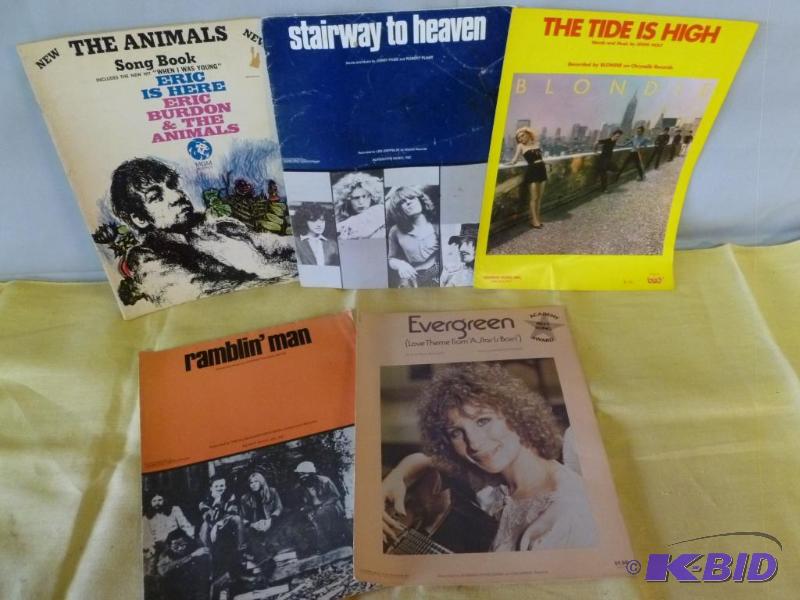 lot 136 image: Lot of five pieces of collectible sheet music...