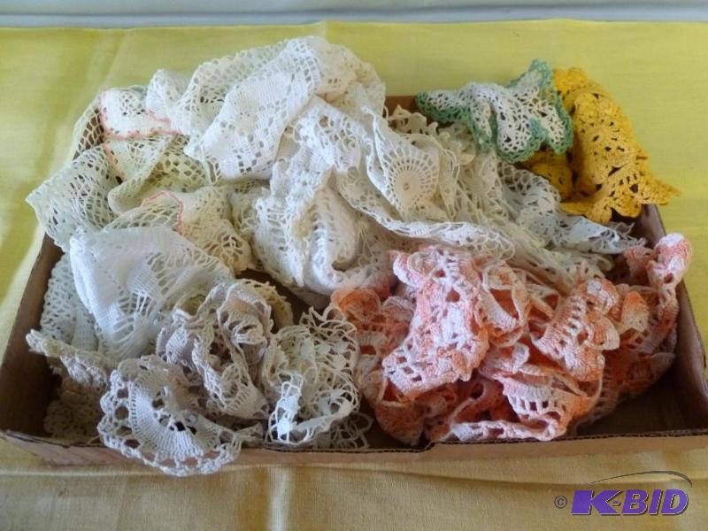 lot 138 image: Large lot of nice doilies and fancy works.&nb...