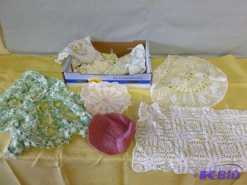 lot 139 image: Large lot of nice doilies and fancy works.&nb...