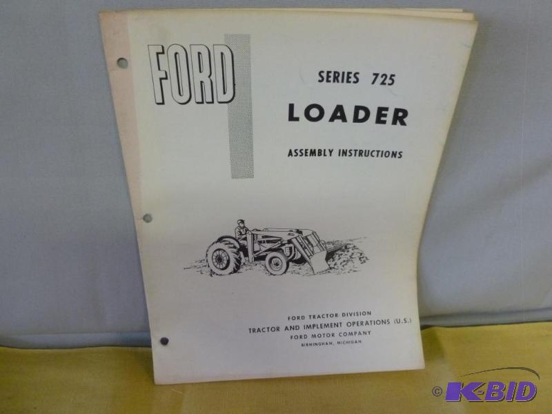 lot 145 image: Vintage Ford Loader Series 725 Manual....