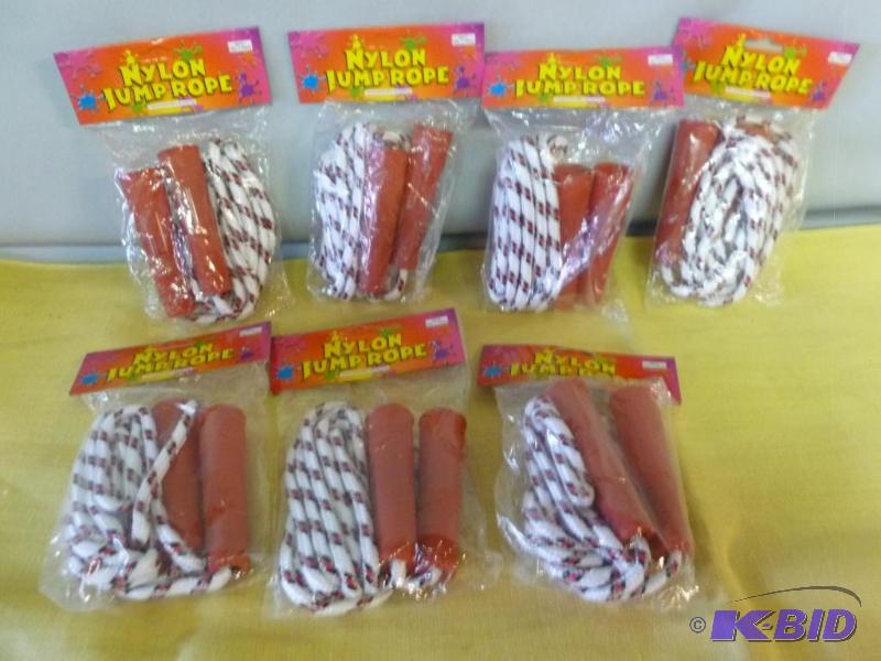 lot 176 image: Lot of seven brand new nylon jump ropes, good...