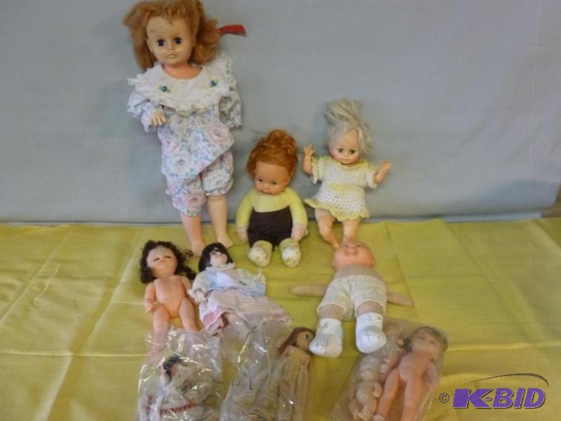lot 179 image: Large lot of dolls, including a ceramic doll,...