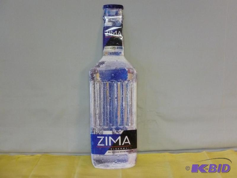 lot 183 image: Zima embossed metal sign that measures 8 14&...