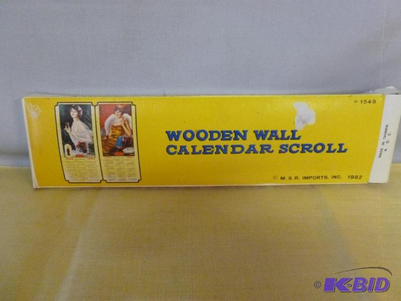 lot 195 image: Collectible 1982 Coca-Cola wooden wall calend...
