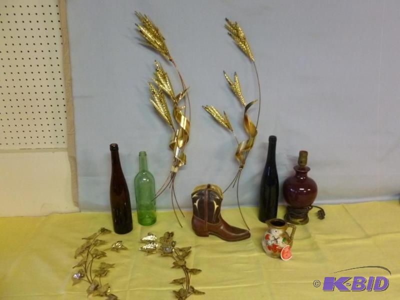 lot 214 image: Large lot of decorative glass bottles, Native...