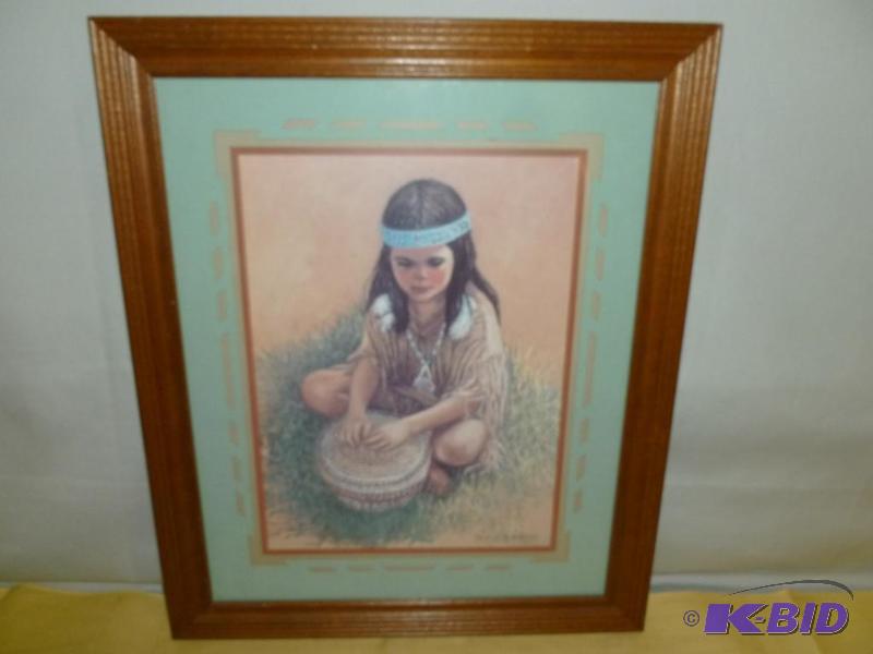 lot 50 image: Majorie&nbspAnderson - Native Girl wood fram...