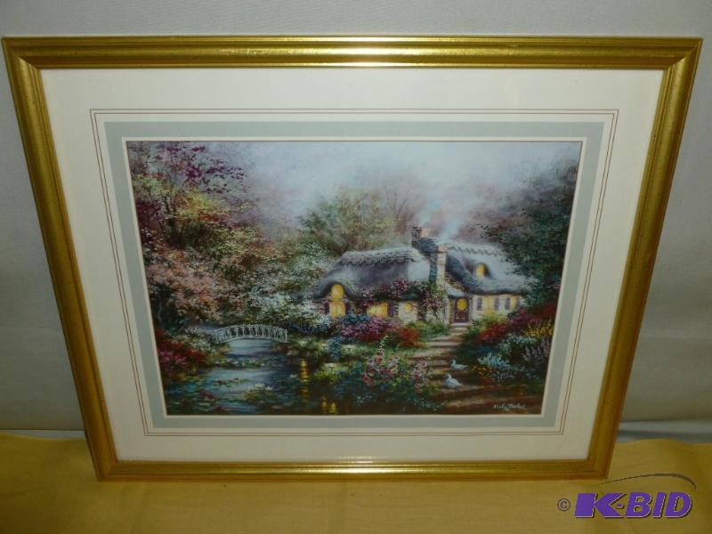 lot 58 image: Nicky Boehaul - Spring Scene wood framed...