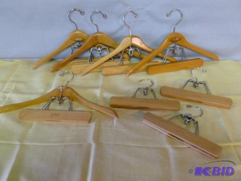 lot 62 image: Large lot of vintage wooden clothes hangers....