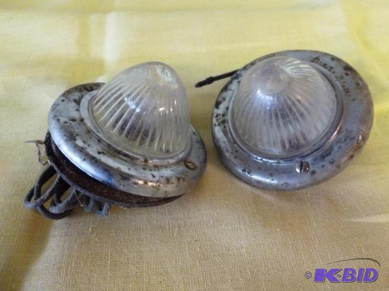lot 94 image: Lot of two vintage automobile marker lights....