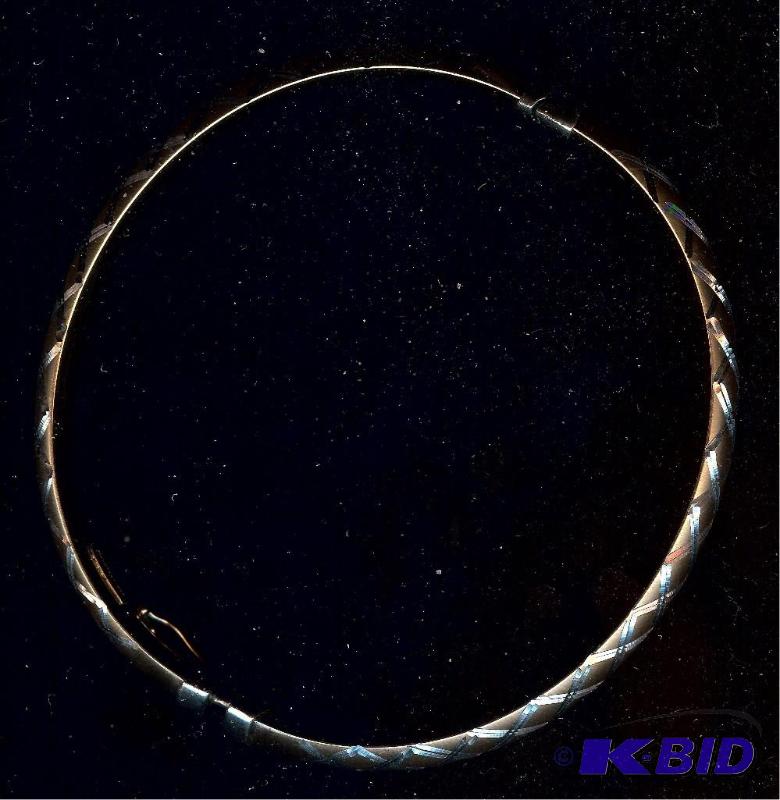 14kt gold and sterling diamond cut bracelet 8...