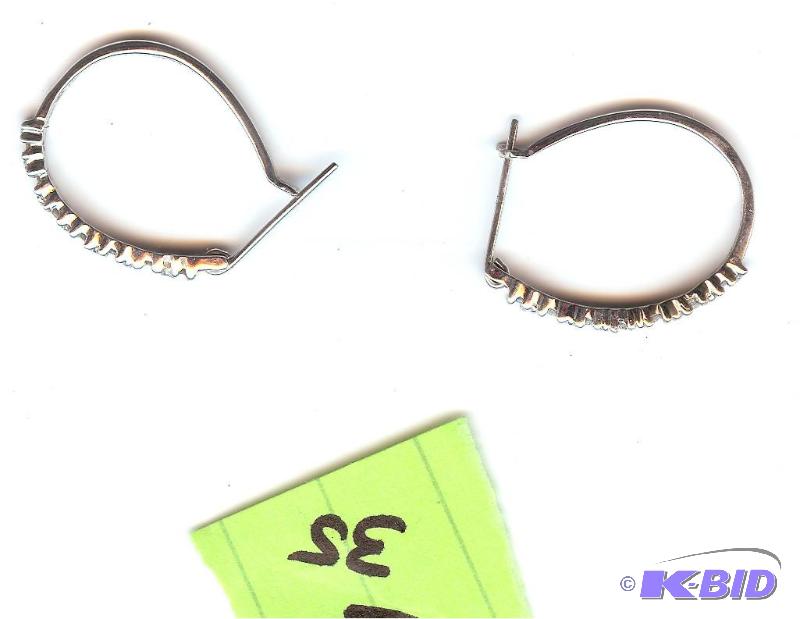 14 kt gold and diamond cut hoop &nbsp1.5 dwt...
