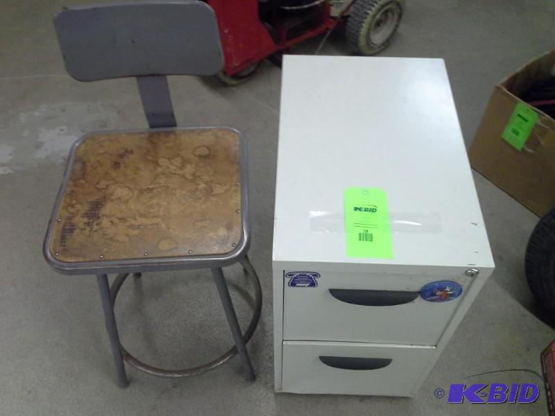 lot 28 image: Filing CabinetChair Lot