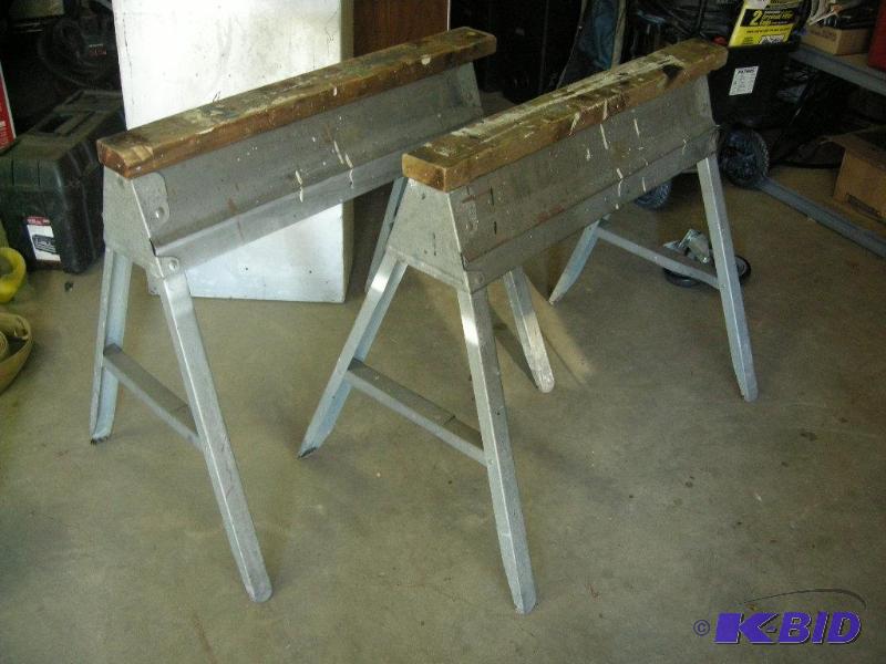 Metal sawhorses