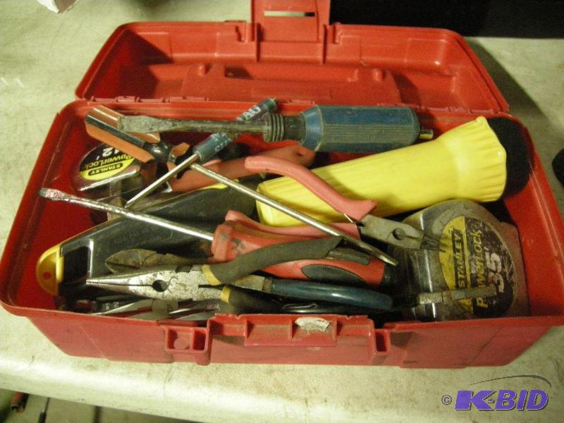 Tool box with tools