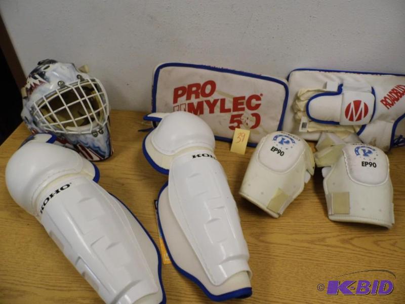 Hockey Pads and Helmet