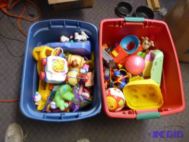 lot 111 image: 2 Totes of Miscellaneous Toys...