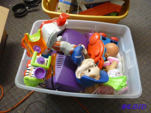 lot 113 image: 2 Totes of Miscellaneous Toys...