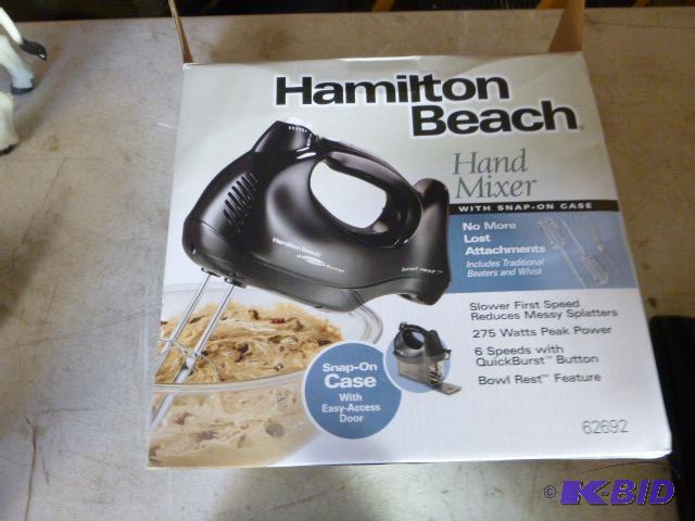 lot 170 image: New Hamilton Beach Hand Mixer With snap-on ca...