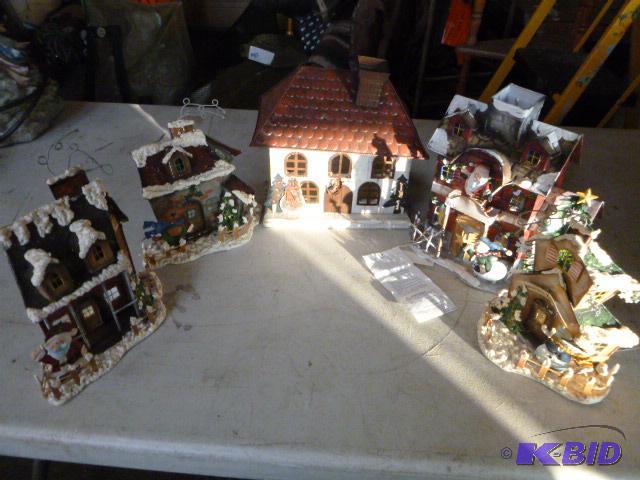 lot 173 image: Miscellaneous Metal and Wood Village Decor fo...