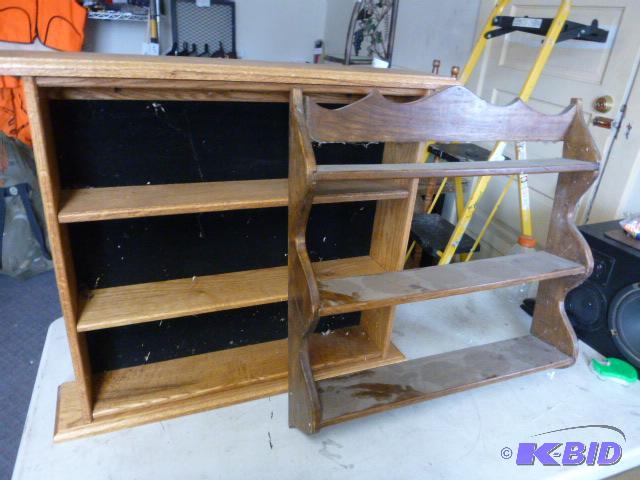 lot 200 image: Two Wooden Shelves One is oak....