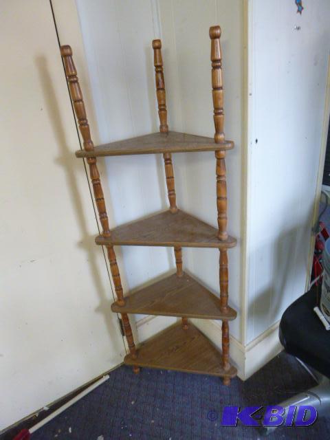 lot 70 image: Corner Shelf 41" high....