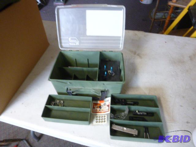 lot 75 image: Plano Archery Box With miscellaneous archery ...