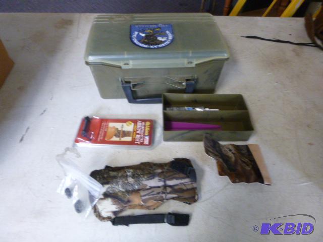 lot 77 image: Plano Archery Box With miscellaneous archery ...