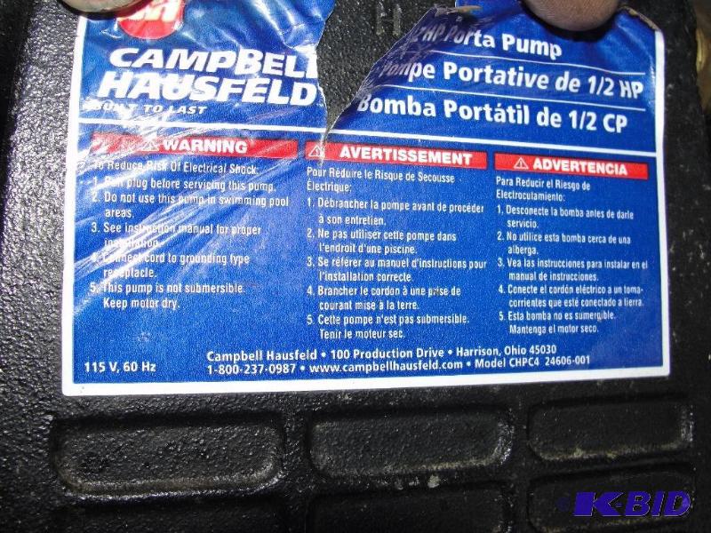 lot 11 image: Campbell Hausfeld Sump Pump