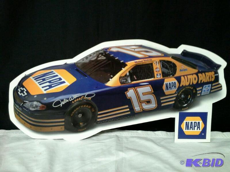 lot 00011 image: Michael Waltrip Signed Advertising Sign