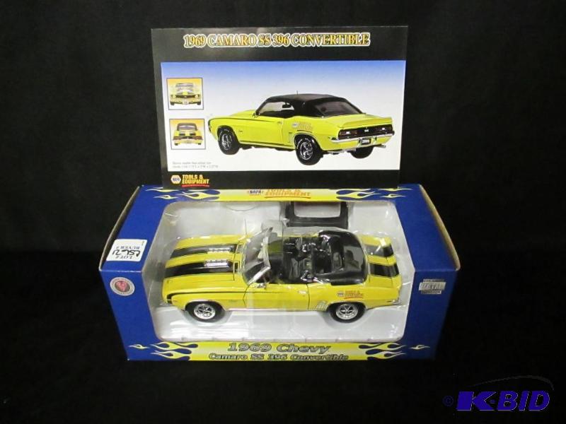 lot 12 image: NAPA Tools 1969 Chevy Camaro SS 396 Convertible Die cast car