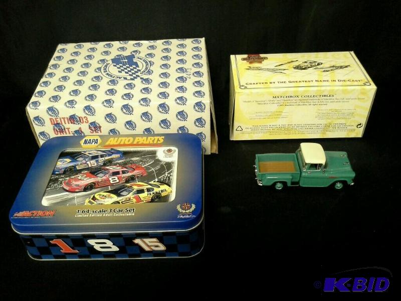 lot 30 image: Matchbox diecast car and action racing 3 cars new in box