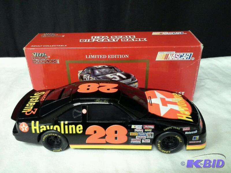 lot 66 image: Limited Edition 1 24 scale Havoline 28 diecast car bank