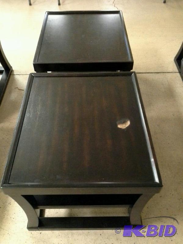 lot 69 image: Contemporary end tables