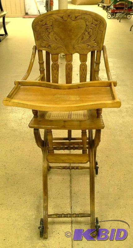 lot 72 image: Antique childs high chair