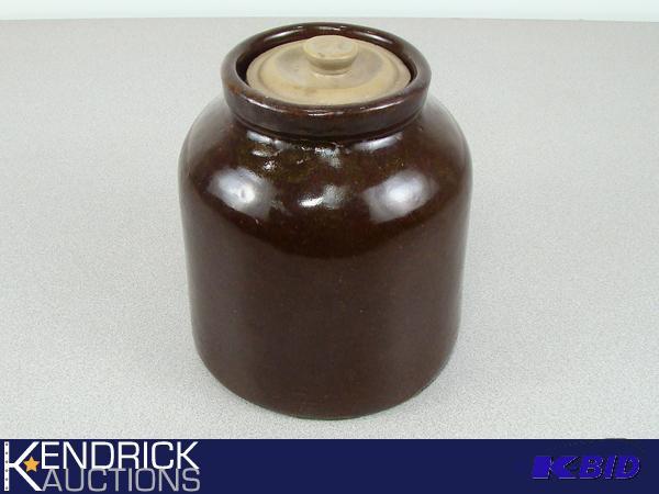 Antique Red Wing Covered CrockCookieBiscuit Jar