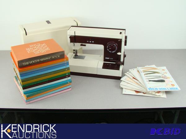 MINT Vintage Pfaf Sewing Machine with Sewing Books, and Patterns