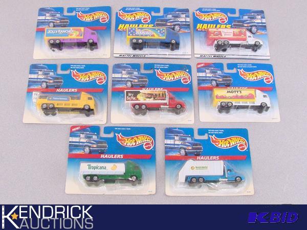 Lot of 8 Carded Hot Wheels Haulers 164 Scale Die Cast Trucks