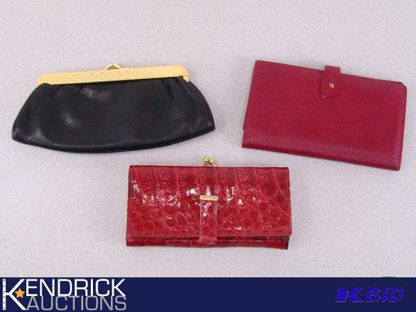 Lot of 3 Vintage Leather Coin Purses