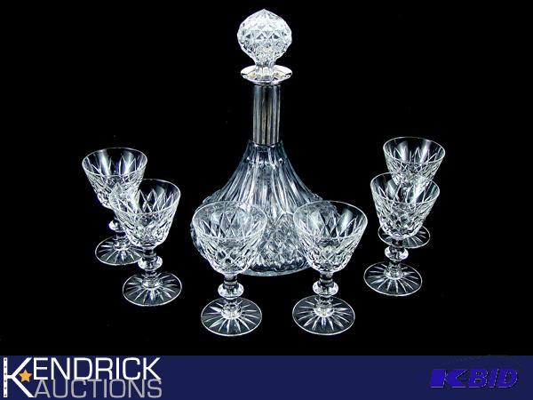 8 Piece6 Serving Crystal Wine Decanter with Wine Glasses Set