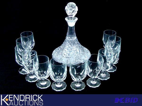 14 Piece12 Serving Crystal Wine Decanter with Wine Glasses Set
