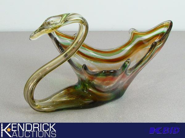 Blown Art Glass Swan