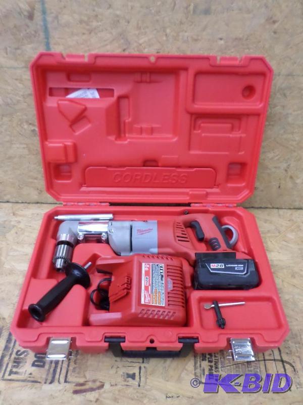 Milwaukee m28 right online angle drill