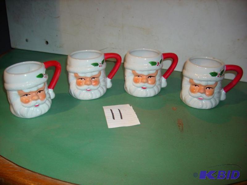 4 Santa Mugs...