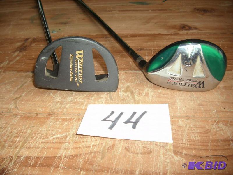Warrior 3 wood and putter with head cover...
