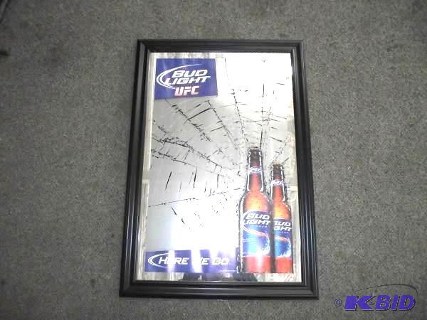 lot 24 image: UFC Bud Light Mirror   Approximately 2 x 3 ...