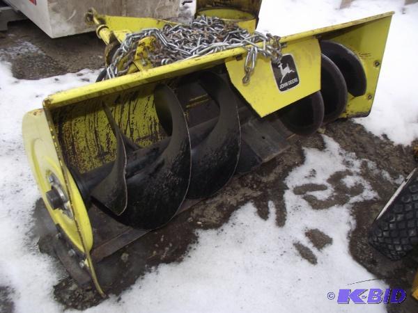 lot 3 image: John Deere Snow Blower Attachment   Fits 317...