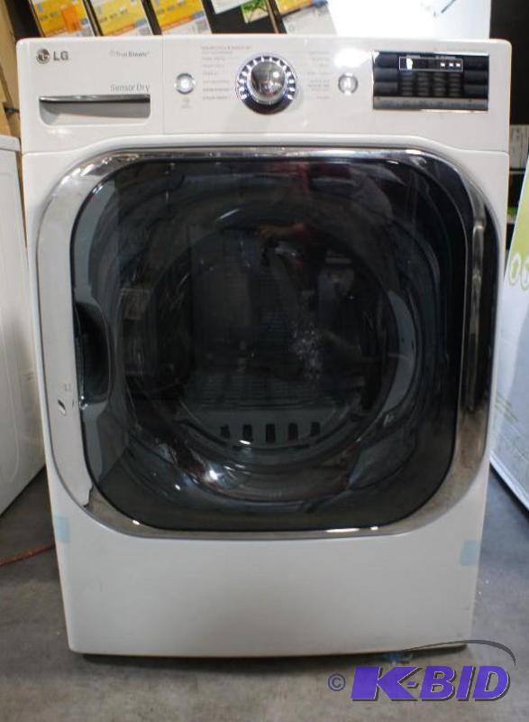 lot 13 image: LG Dryer - Model # (DLGX8001W) - SteamDryer f...